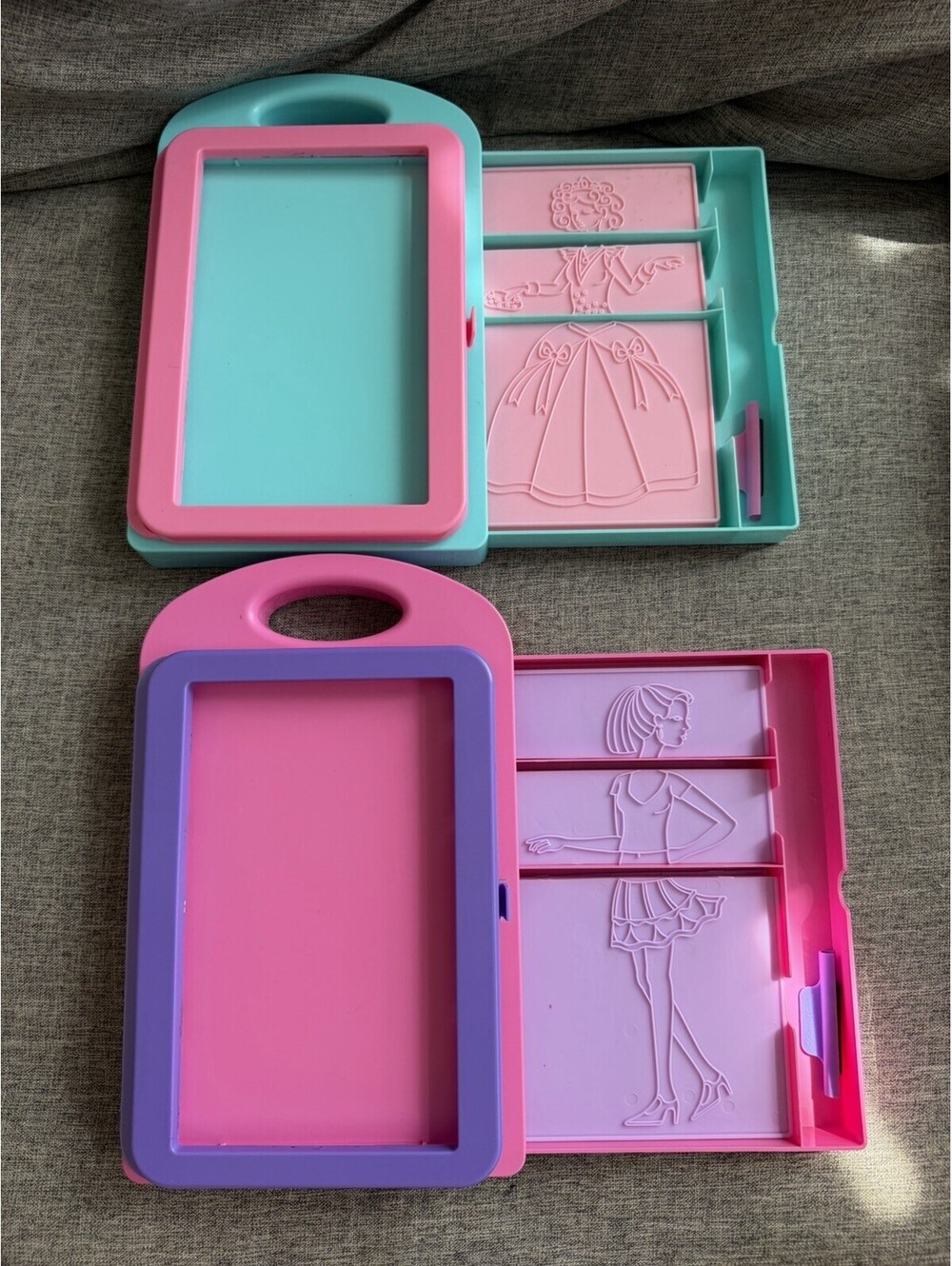 Melissa & Doug Fashion Design Rubbing Plate Kits 2 Sets w/ Crayons